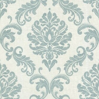 Sebastion Aqua Damask Wallpaper Bolt Traditional By