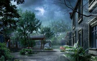 Rain Desktop Wallpaper