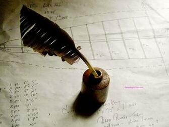 Old Feather Pen And Ink Quill