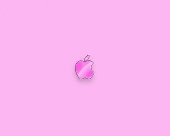 Cute Pink Mac Logo On A Background Wallpaper Title