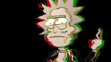Desktop Wallpaper Rick Sanchez And Morty Glitch Art HD