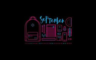 September Desktop Calendar Wallpaper Paper Leaf