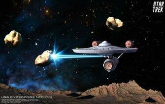 Wallpaper Asteroid Field Enterprise Trek Computer Star