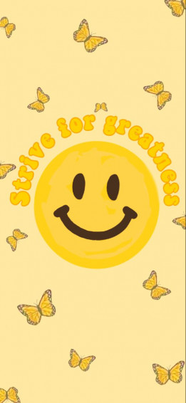 My Wallpaper With A Smiley Face Butterflies And Phrase