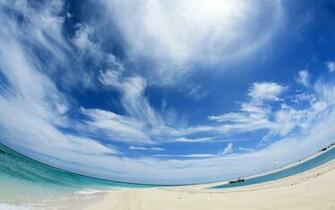 Fisheye Beach Wallpaper