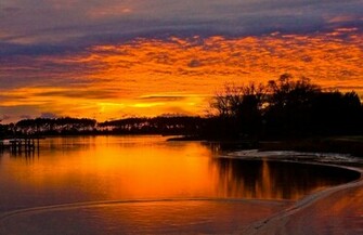 Winter Sunset HD Wallpaper