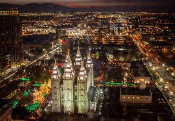 Temple Square A Salt Lake City From The Air