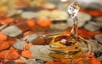 Water Drop Orange Wallpaper To Go With My Gateway