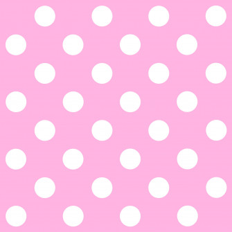 Fun Pink And White Polka Dot Pattern Wallpaper