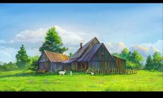 Sheep Artwork Barn Arsenixc HD Wallpaper Anime Manga