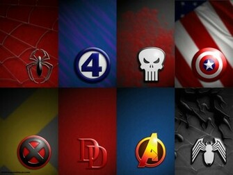Marvel Symbols Comics Wallpaper