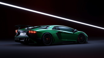 Green Lamborghini Aventador Cgi 1440p Resolution HD 4k Wallpaper