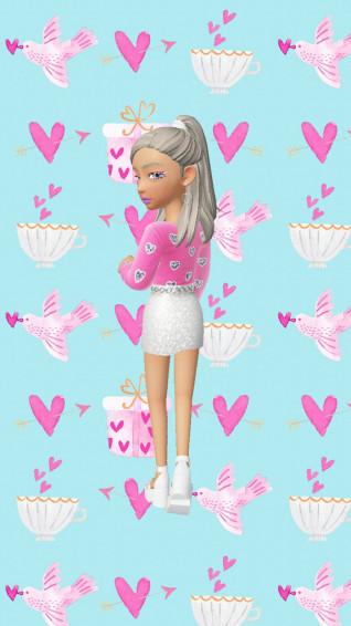 Pretty Cartoon Girl Lock Screen Wallpaper