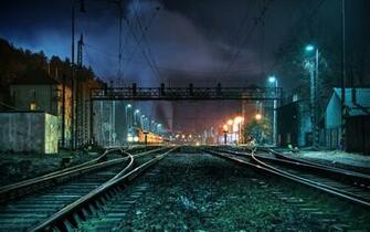 Relaxing Railroad Track Wallpaper