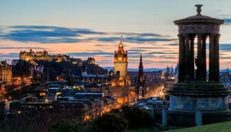 Wallpaper Edinburgh Scotland Calton Hill Dugald Stewart Monument