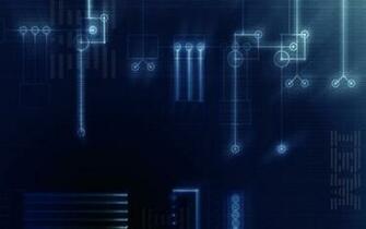 Ibm Blue Circuits Wallpaper Stock Photos