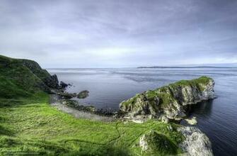 Wallpaper Kinbane Castle Ireland Landscape Desktop