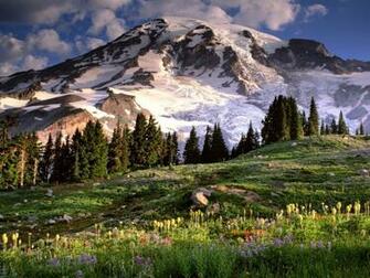 Windows Background Spring Mountain Scene Wallpaper X