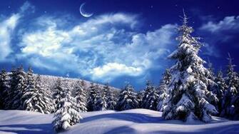 Christmas Winter Scenes Wallpaper Which Is Under The