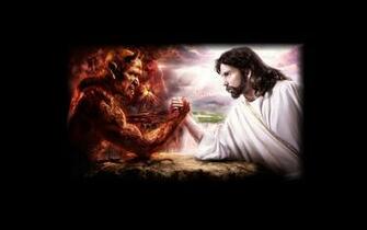Satan Vs Jesus God And Devil Arm Wrestling