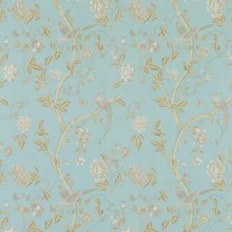 Decorating Wallpaper Summer Palace Powder Bue Floral