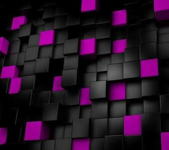 Purple Cubes Squares Black Blue Wallpaper 3d Cube