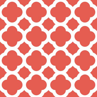 Coral Color Computer Wallpaper Quatrefoil