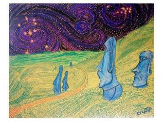 Vincent Van Gogh Image Easter Island HD Wallpaper And Background