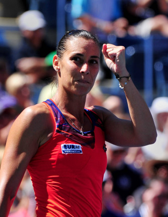 Flavia Pennetta Pursed Lips Wallpaper