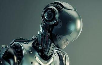 Wallpaper Cyborg Head Pearls Humanoid Robot Image For Desktop