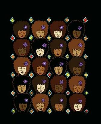 Love My Afro Black Background Drawing By Unicia Buster