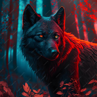 Cool Black Wolf Background Wallpaper