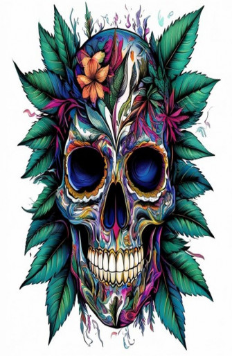 Wallpaper Of Weed Skull