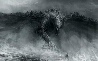 Category Fantasy Wallpaper Black And White Dragon Drawings
