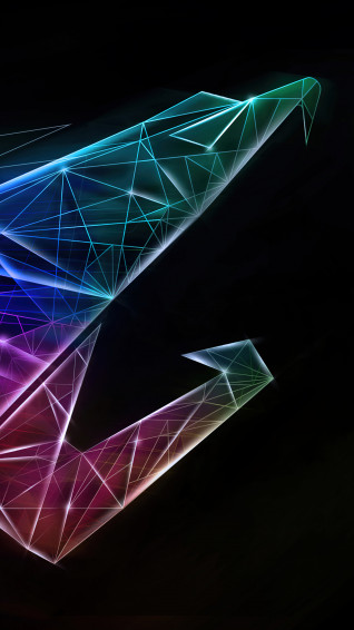 Aorus Logo Geometry Wallpaper iPhone Phone 4k 1840e