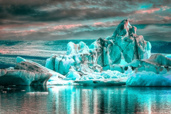 Ice Glaciers Water Clouds Reflection Iceberg Antarctica Nature Wallpaper