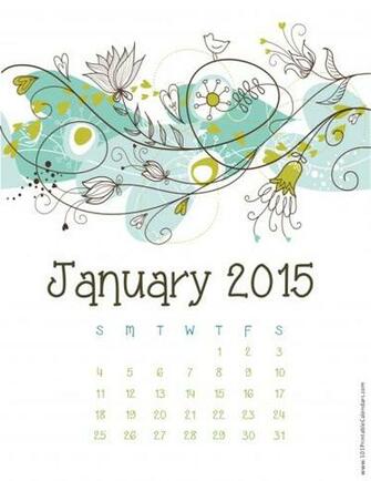 January Calendar Printable