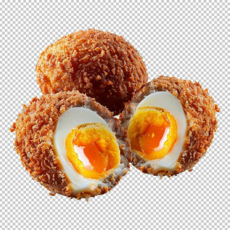 Scotch Eggs Isolated On A Transparent Background Wallpaper