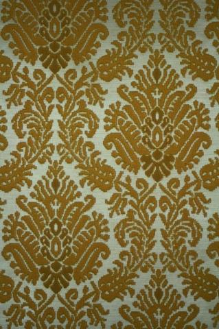 Vintage Velvet Flock Damask Wallpaper Flocked