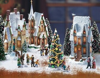 Christmas Village Sets Wallpaper Happy Xmas