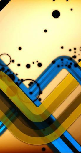 Abstract Blue And Yellow Tubings In A Wallpaper