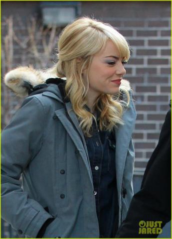 Emma Stone Films Spider Man Andrew Garfield Enjoys Day Off