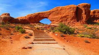 Beautiful Mountain Of Arches National Park In Utah Usa