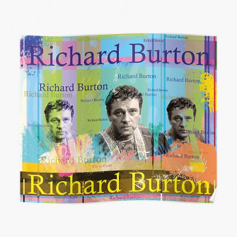 Nostalgic Retro Portrait Of British Actor Richard Burton Elegant Wallpaper