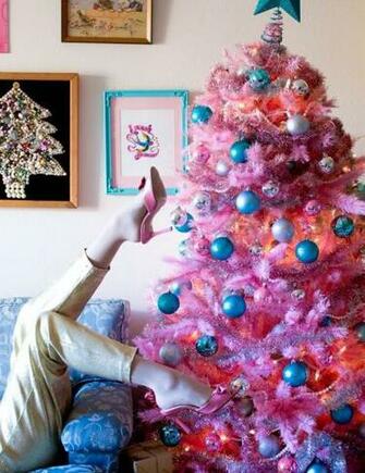 Artificial Pink Christmas Trees For