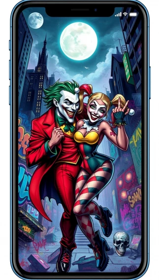 Joker And Harley Phone Wallpaper