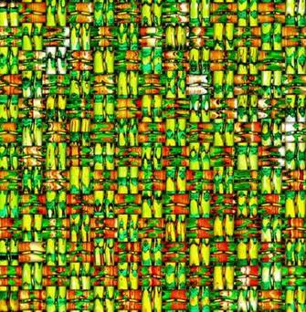 Orange Green Bamboo Weave1 Abstract Weave Background