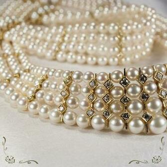 Diamonds And Pearls Background Diamond Cultured Pearl