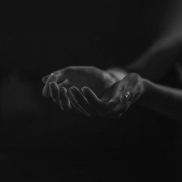 Hand Dark Illustration Art Bw iPad Wallpaper