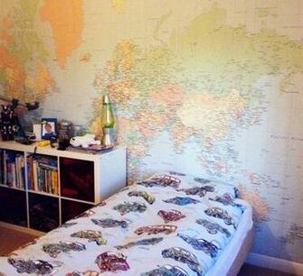 In Your Kid S Room By Adding This Cool World Map Wallpaper Design